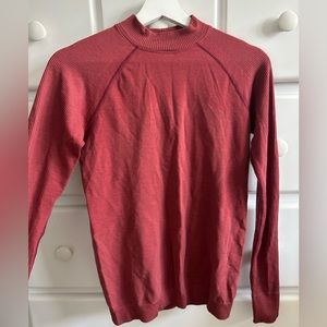 LuluLemon mock-neck longsleeve brick-red